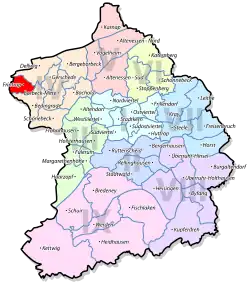 Расположение Фринтропа на карте Эссена