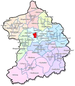 Расположение Штадткерна на карте Эссена