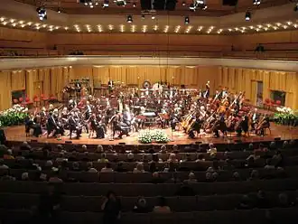 Эстонский национальный симфонический оркестр в концертном зале Бервальдхаллен в Стокгольме