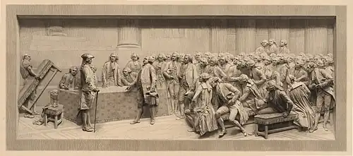 Мирабо отвечает Дрё-Брезе (1889)  Гравюра Альфонса Ламота с горельефа Жюля Далу (1883).