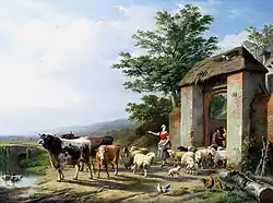 Пастушка со стадом