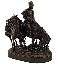 Евгений А. Лансере. «Запорожский козак после боя». Россия, 1873 г.