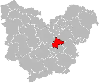 Кантон на карте департамента Эр