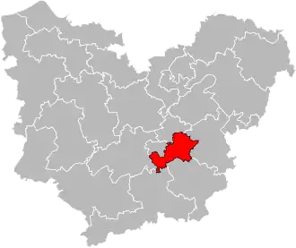 Кантон на карте департамента Эр