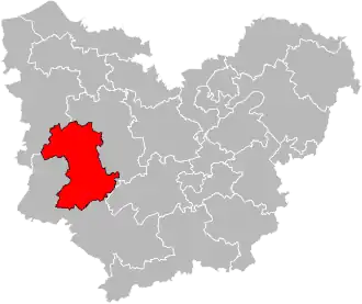 Кантон на карте департамента Эр