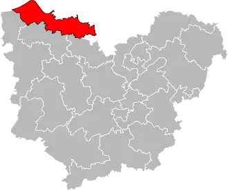 Кантон на карте департамента Эр