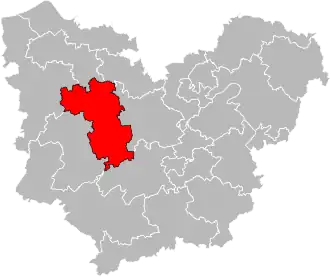 Кантон на карте департамента Эр