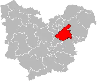 Кантон на карте департамента Эр