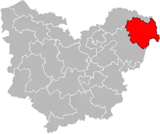 Кантон на карте департамента Эр