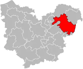 Кантон на карте департамента Эр