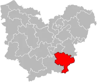 Кантон на карте департамента Эр