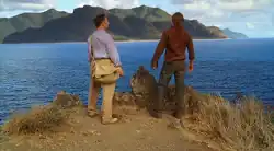 Бен объясняет Сойеру, что они на другом острове.