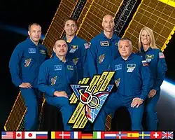 (л-п) Мисуркин, Виноградов(командир), Кэссиди, Пармитано, Юрчихин и Найберг