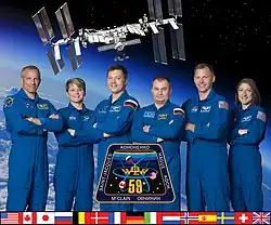 (л-п) Сен-Жак, Макклейн, Кононенко(командир), Овчинин, Хейг и Кох