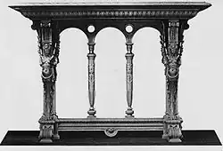 Стол в стиле неоренессанса. Бронза, золочение