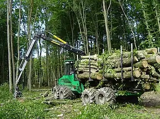 Форвардер «Logset» с краном «Cranab FC 105 Combi». Швеция один из крупнейших поставщиков древесины и целлюлозы в мире. Один из лидер в производстве лесозаготовительной техники