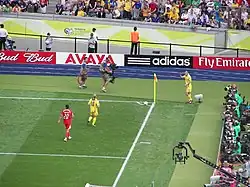 Хамед Намуши (№ 20) в матче чемпионата мира 2006 против сборной Украины