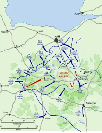 Схема боевых действий 8—17 августа