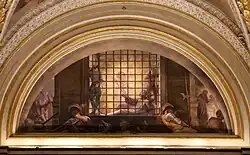 Ф. Цуккаро. Освобождение Святого Петра из темницы. Роспись люнета