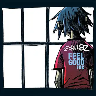 Обложка сингла Gorillaz при участии De La Soul «Feel Good Inc.» ()