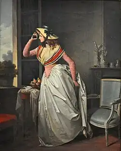 Анри Николя ван Горп — Женщина с биноклем, конец XVIII века