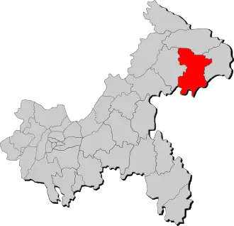 Фэнцзе на карте