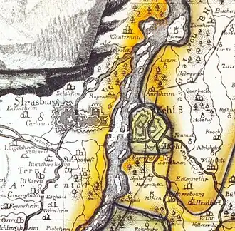 Карта крепости Кель