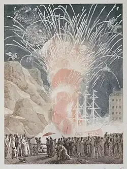 Фейерверк в честь коронации Наполеона 16 декабря 1804