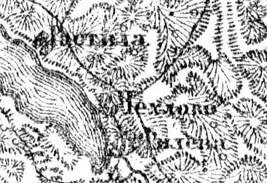 Деревня Растило на карте 1919 года