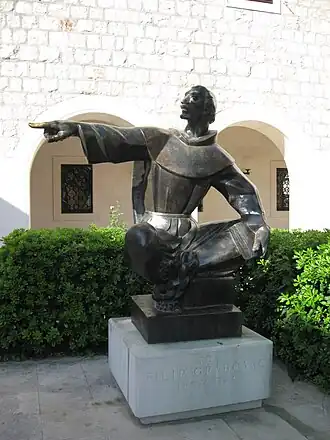 Памятник Филиппу Грабовацу в монастыре г. Сплит