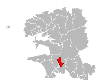 Кантон на карте департамента Финистер