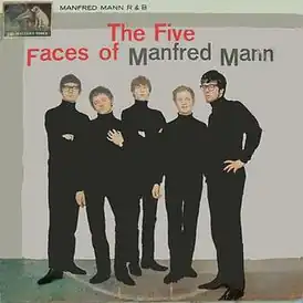 Обложка альбома Manfred Mann «The Five Faces of Manfred Mann» (1964)