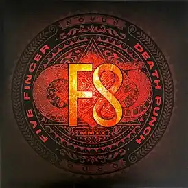 Обложка альбома Five Finger Death Punch «F8» (2020)