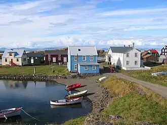 Посёлок на острове Флатей