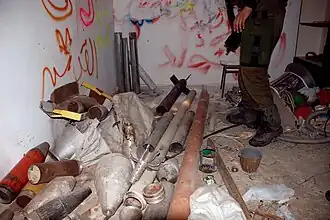 Ракеты, обнаруженные ЦАХАЛ в мечети во время операции «Литой свинец»