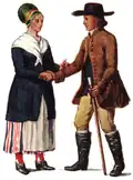 Костюм Мёркё, Сёдерманланд, иллюстрация из «Nordisk familjebok»