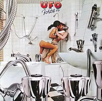 Обложка альбома UFO «Force It» (1975)