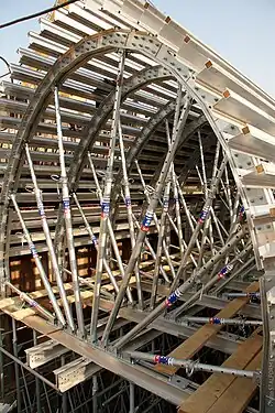 Перекатной модуль опалубки свода