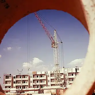 Кран в Германии. Архив Fotothek