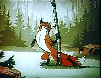 Кадр из мультфильма «Лиса и дрозд»