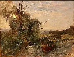 Вид Кремьё. Бумага, масло. Музей искусств, Тулон