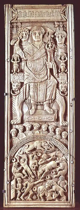 Консул Ареобинд на ипподромных играх в Константинополе, 506 год, слоновая кость