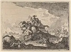 Конная схватка. Ок. 1774. Офорт