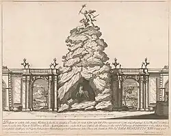 Геркулес и гидра. Проект декорации. 1726