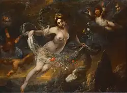 Аврора в окружении гениев. Ок. 1659. Холст, масло. Музей истории искусств, Вена