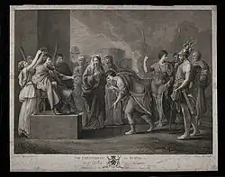 Ф. Лега. Великодушие Сципиона. 1784Бумага, офорт, резец. 48,5 × 60,5 смНациональный музей американской истории, Вашингтон