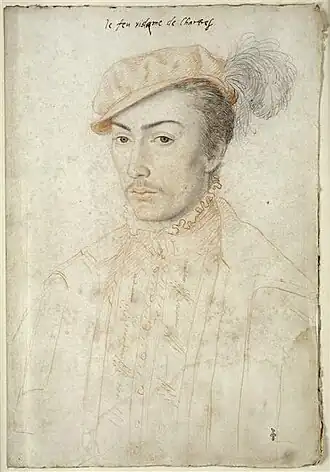 Мастерская Франсуа Клуэ. Франсуа де Вандом, видам Шартрский. 1555. Шантийи, музей Конде