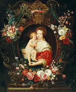 Мадонна с младенцем (автор центральной композиции — Корнелис Схют-Старший), частное собрание