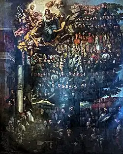 Серафическое древо трёх францисканских орденов. 1670. Холст, масло. Церковь Санта-Мария-Глориоза-деи-Фрари, Венеция