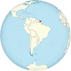 Карта Французской Гвианы